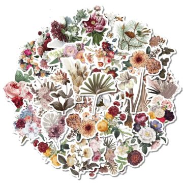 European Vintage Flower Stickers - Journal & Scrapbooking Decor