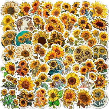 Pastoral Sunflower PVC Sticker - Aesthetic Scrapbooking Stationery Decor
