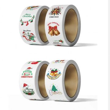 Christmas Seal Stickers for Gift Wrapping and Envelopes