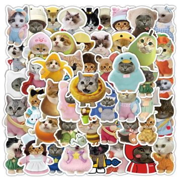 Funny Cat Stickers - Animal Graffiti Decoration