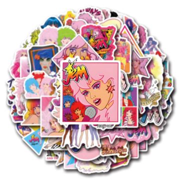 Jem and The Holograms Movie Stickers - Fantasy Cartoon Decals for Guitar & Luggage