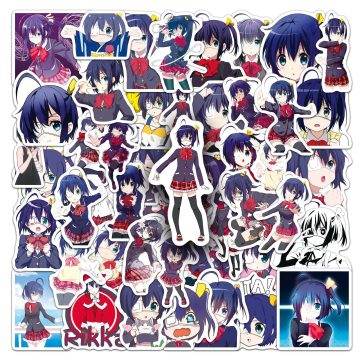 Takanashi Rikka Anime Stickers - Love Themed Decals for Devices