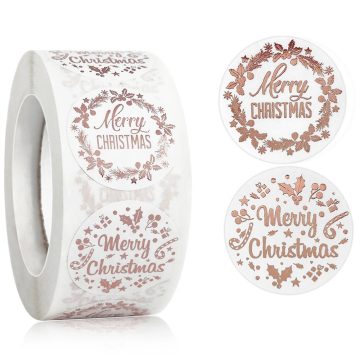 Rose Gold Waterproof Christmas Gift Seals