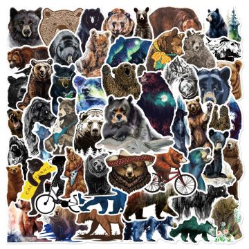 Cartoon Brown Bear Stickers for Notebook & Laptop