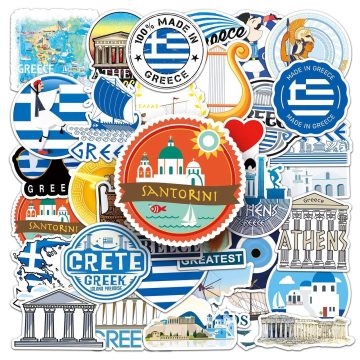 Greece City Travel Landscape Stickers for Scrapbook Luggage Phone Car