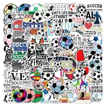 Football Soccer Graffiti Stickers - Adult Sport Decals for Helmet Motorcycle