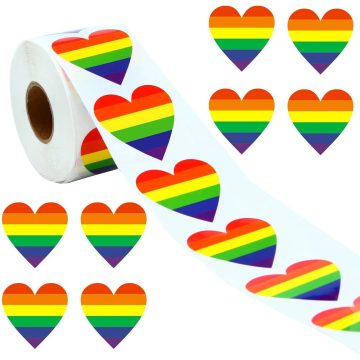 Heart "Thank You" Stickers for Party and Handmade Decorations