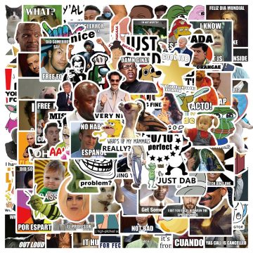 Funny Meme Stickers For Laptop Guitar Skateboard Water Bottle Decals