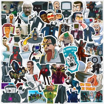 Skibidi Toilet Stickers - Graffiti Motorcycle, Laptop, Phone, Notebook Decals