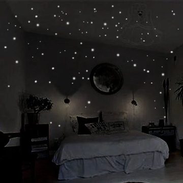 Glow-in-the-Dark Star Wall Stickers - Fluorescent Kids Room Decor
