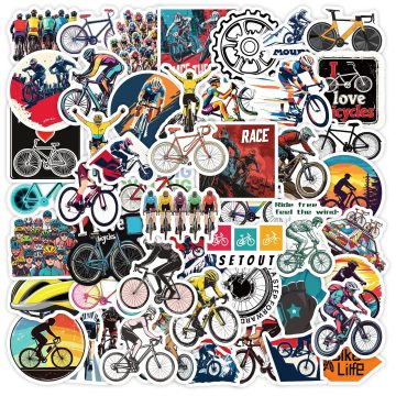Mountain Bike MTB Graffiti Stickers - Outdoor Bicycle Decals for Helmet Car