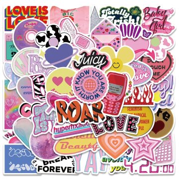 Bratz Pink Girls Stickers - Aesthetic DIY Phone Laptop Skateboard Decals