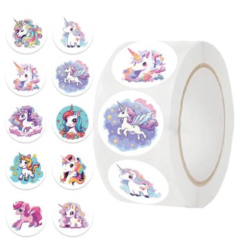 Cartoon Animal Unicorn Stickers Kindergarten Children's Reward Decorative Decals Kids Encouragement Label
