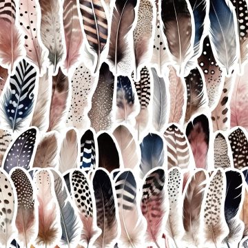 Cute Feather PVC Stickers - Aesthetic Waterproof Decals for Phone Skateboard Wall