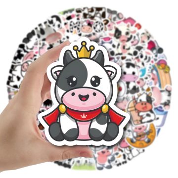 Milk Cow Aesthetic Stickers for Stationery & Scrapbook