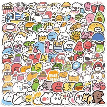Cute Anime Waterproof Decals for Laptop Skateboard Bicycle Fridge