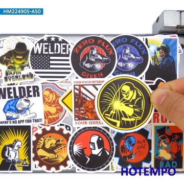 Funny Welder Pattern Stickers for Helmets and Tools
