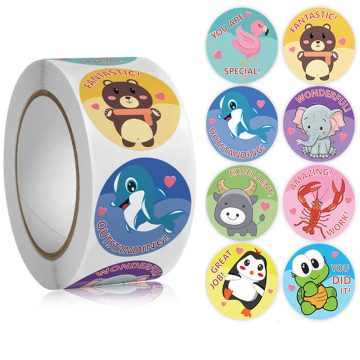 Cartoon Animal Toy Stickers Teacher Reward and Stationery Labels