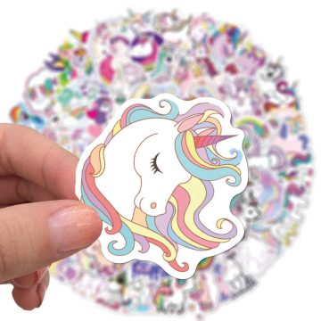 Cute Animals Pink Unicorn Cartoon Sticker for Diary, Phone, Laptop, Luggage, Skateboard