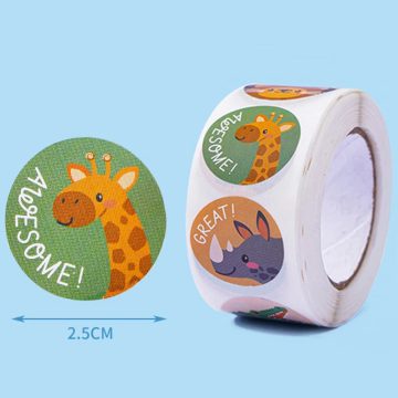 Cute Animal Motivational Stickers Teacher Reward Labels for School