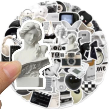Cartoon Art Ins Style Stickers - Aesthetic Simple Decals for Laptop Phone Car DIY