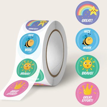 Good Job Praise Student Reward Seal Labels Stationery