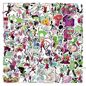 Invader Zim Cartoon Stickers - Funny Decals for Luggage, Tech & Vehicles