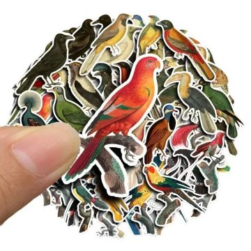 Colorful Bird Animal Stickers for Luggage Refrigerator