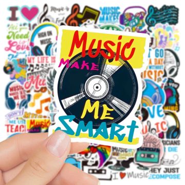 Music Lyric Quote Stickers - Inspirational Cartoon Graffiti Decals