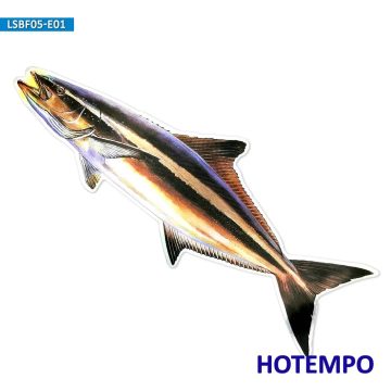Laser Sea Fish Go Fishing Black King Fish Stickers for Fisherman Boats Glass Wall Luggage Waterproof
