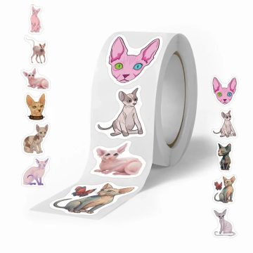 Sphynx Cat Decal Stickers for Luggage & Scrapbooking