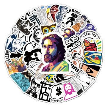 Christian Religion Jesus Graffiti Stickers - Cartoon Decals for Scrapbook Wall Notebook Decoration