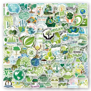 Eco-Friendly Environmental Stickers for DIY and Tech Use