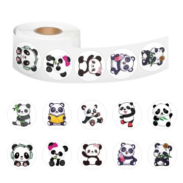 Cute Panda Cartoon Reward Stickers for Kids Gift Decoration Envelope Sealing