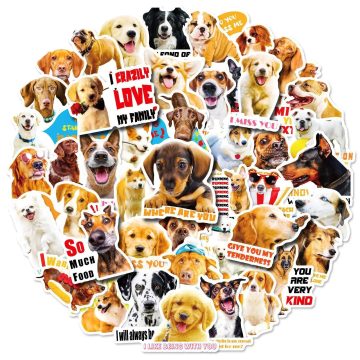 Cartoon Dog Stickers for Helmet, Wall, DIY Decoration