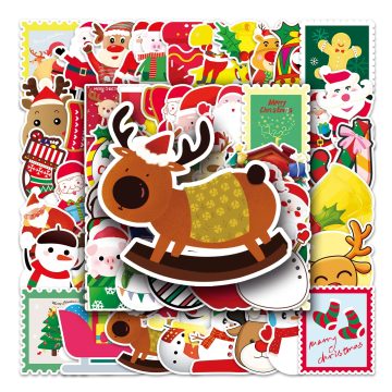 Christmas Cartoon Waterproof Vinyl Stickers for Skateboard and Snowboard
