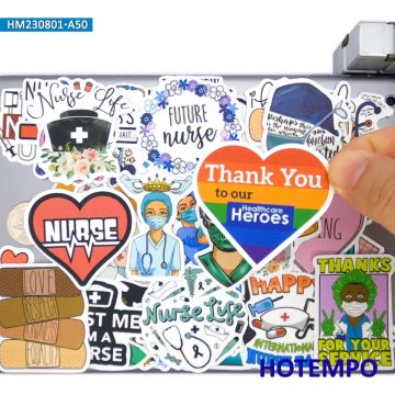 Nurse Theme Graffiti Stickers for Journals and Devices