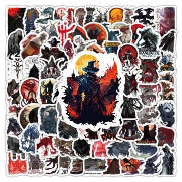 Bloodborne Cartoon Stickers - Game Graffiti Decals for Scrapbook, Luggage, Tech & Skate