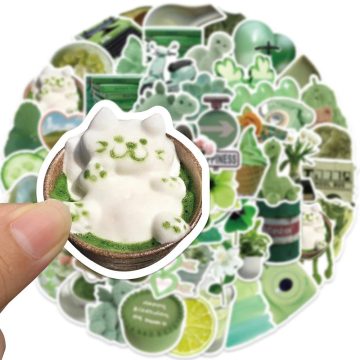 Instagram Green VSCO Stickers - Cartoon Aesthetic Decals for Luggage & Skateboard