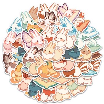 Cute Rabbit Bunny Cartoon Stickers