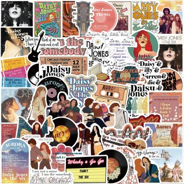 Daisy Jones The Six Vintage Aesthetic Stickers for Laptop Luggage