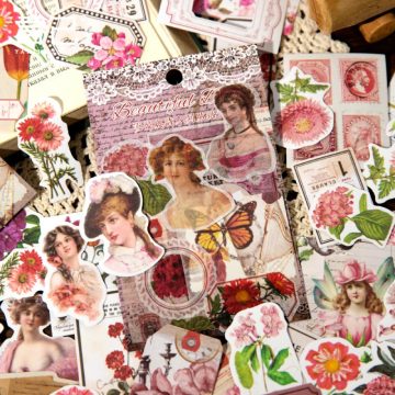 Retro Manor Poets Stickers Decorative Paper Labels for Journals and Planners