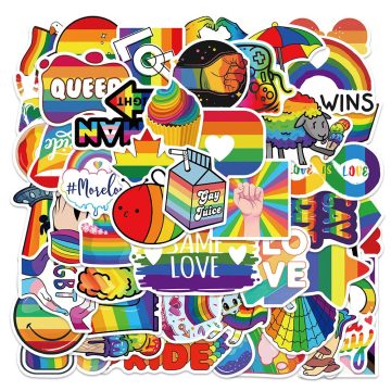 Rainbow LGBT Pride Stickers - Funny Decals for Skateboard Guitar Motorcycle Car Scrapbooking