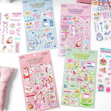 Girl Feelings Series Stickers for DIY Scrapbooking and Journals