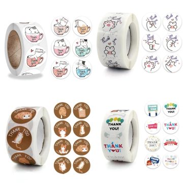 Cat Paw Thank You Stickers for Kids Party and Gifts