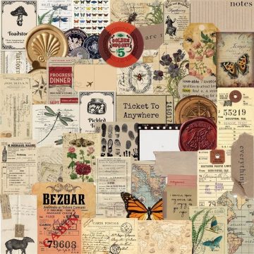 Korean Vintage Collect PVC Stickers - Scrapbooking Stationery