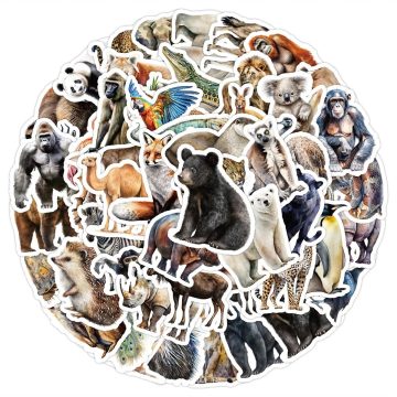 African Jungle Animal Stickers for Water Bottle Scrapbooking