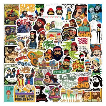 Cheech & Chong Stickers - Comedy Cartoon