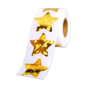 Holographic Star Stickers for Classroom Rewards and Crafts