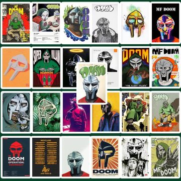 Hip Hop Rapper MF Doom Stickers Singer Fan Gift DIY Decoration Phone Cup Luggage Scrapbook Laptop Helmet Guitar Toy Decal